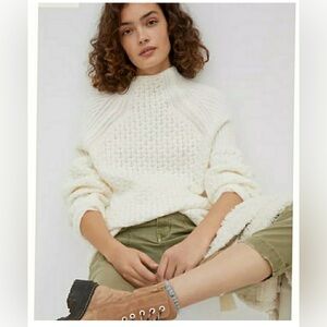 Anthropologie Bia Mock Neck Sweater sz L